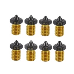 نازل هات اند پرینتر سه بعدی روکش تفلون Teflon coated E3D nozzle برای قطر فیلامنت 1.75